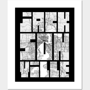 Jacksonville, USA City Map Typography - Light Posters and Art